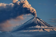 Извержение Ключевского вулкана. Величие природы
